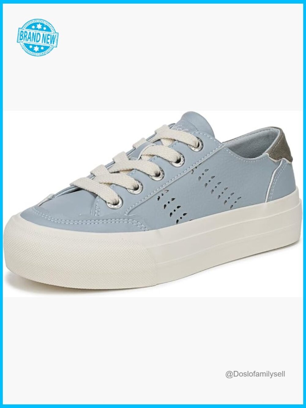 Platform Fashion Sneakers Round Toe Casual Shoe with Decorative Cutouts Lace Up